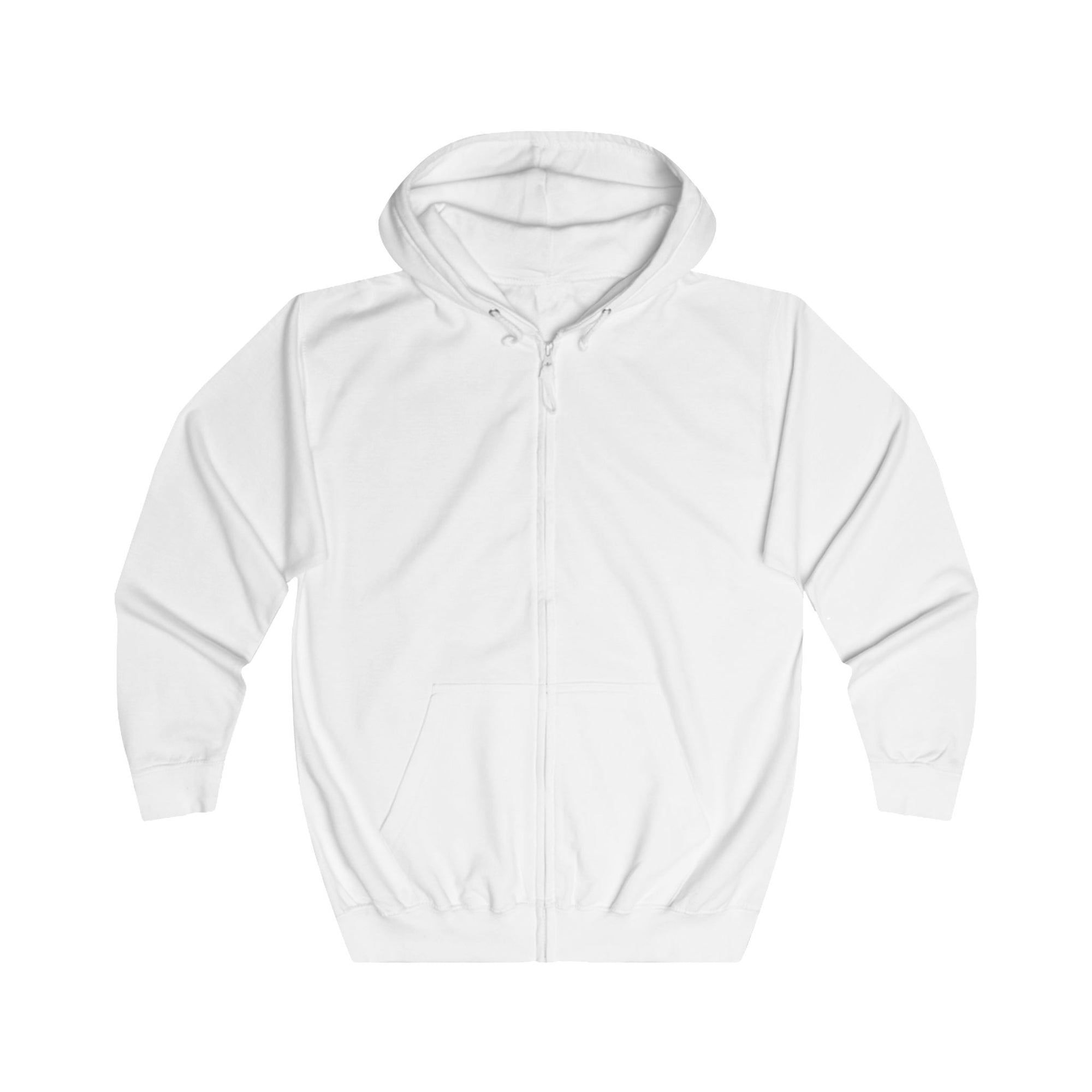 Signature White Zip Hoodie