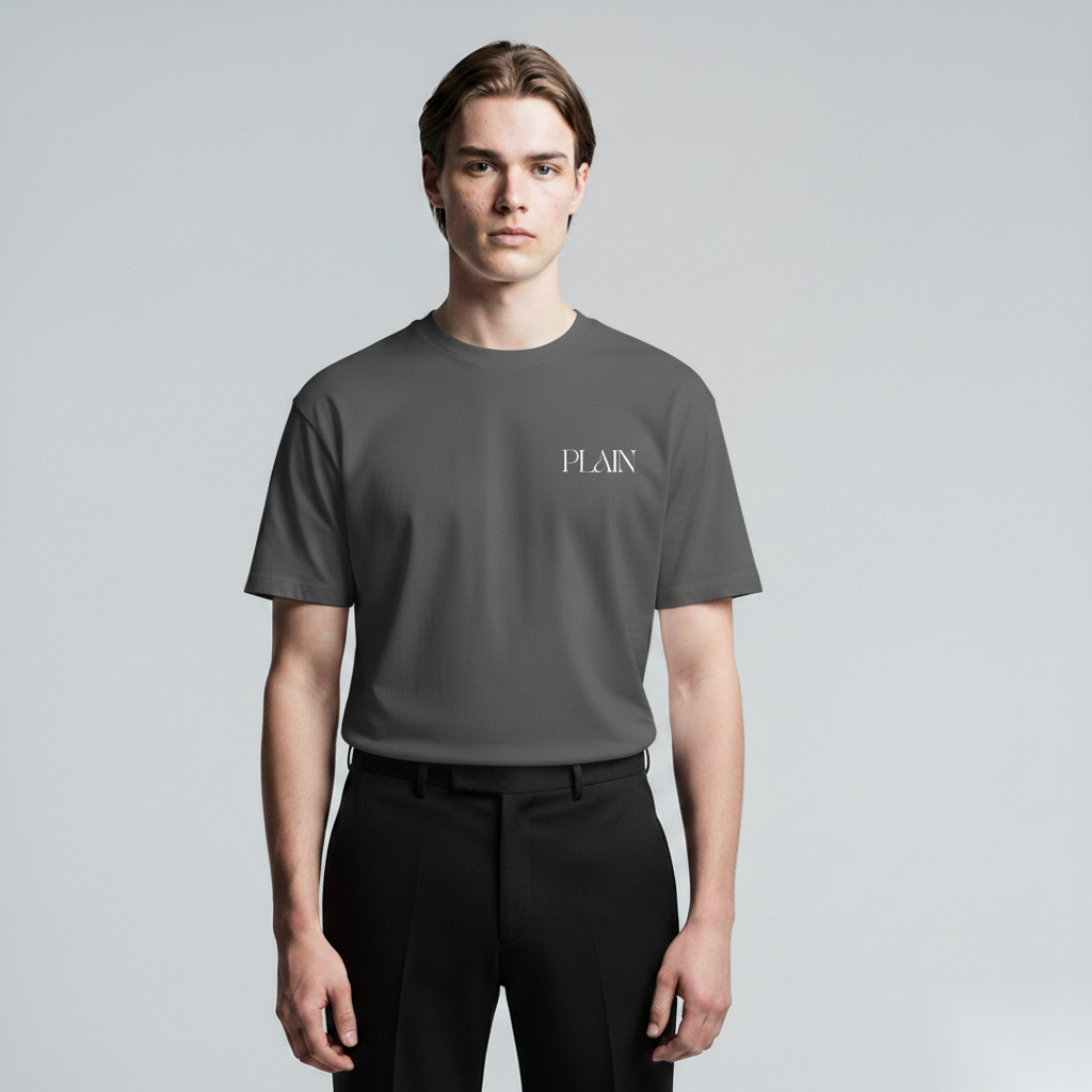 Plain Charcoal Tee