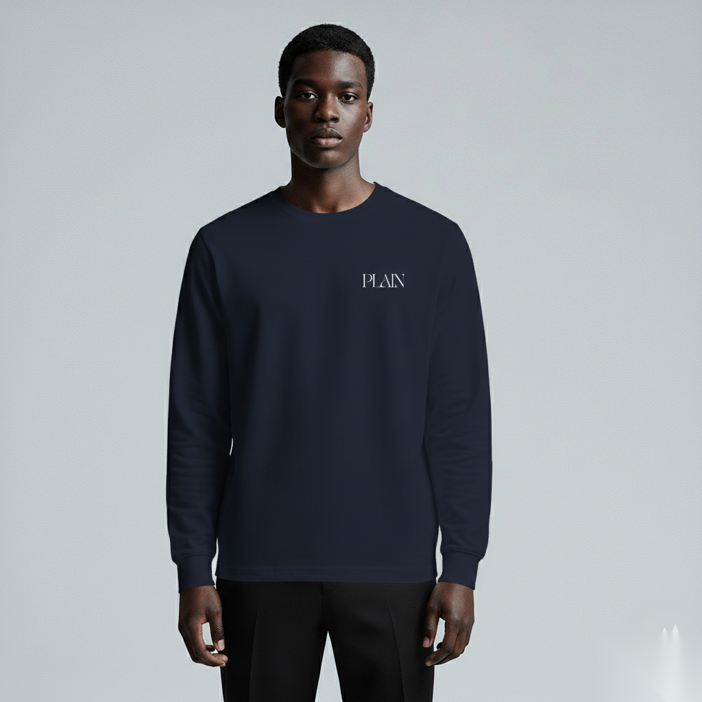 Plain Navy Long Sleeve