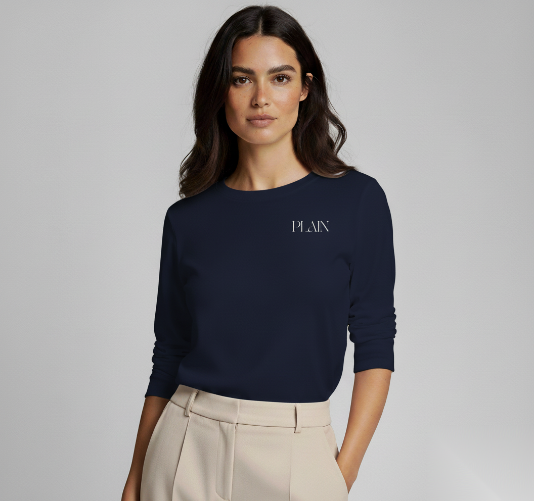 Plain Navy Long Sleeve