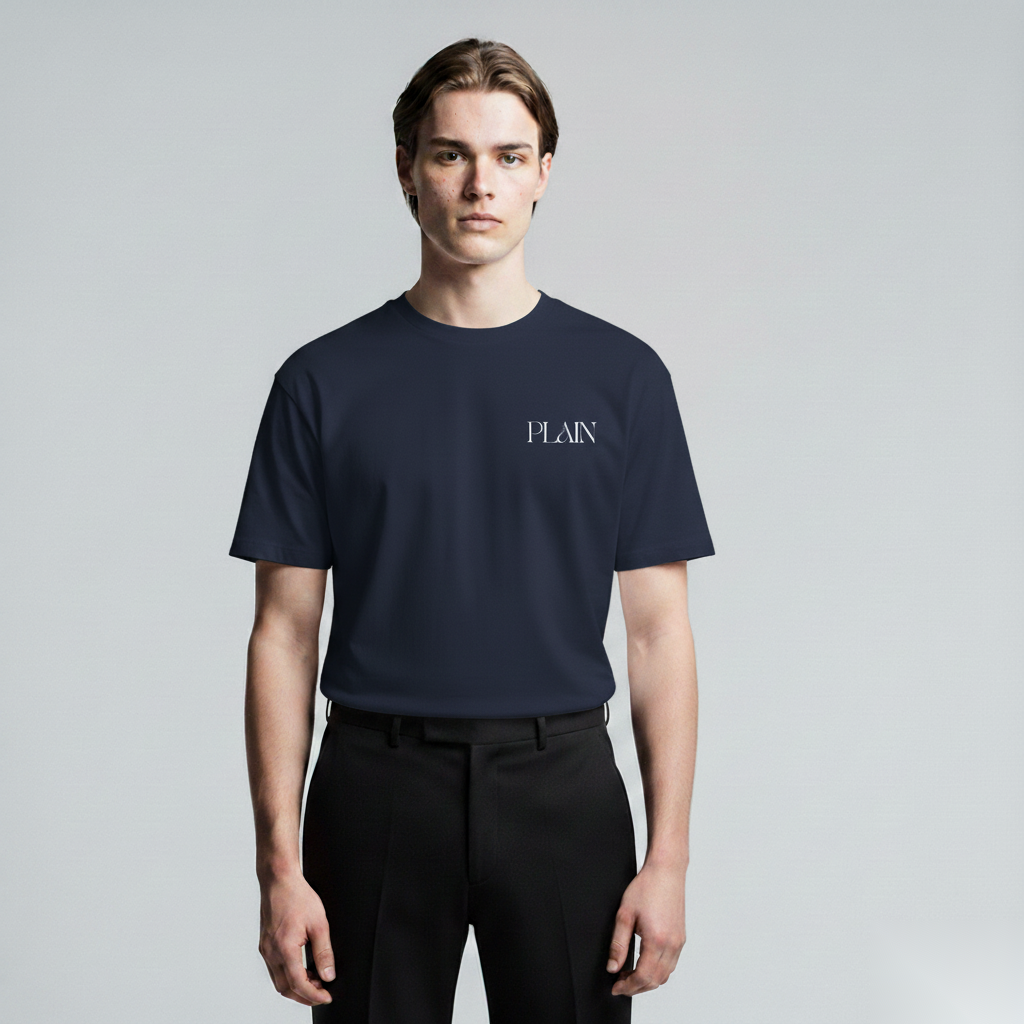 Plain Navy Tee