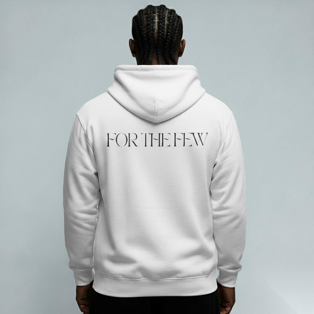 Signature White Zip Hoodie